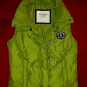 Abercrombie & Fitch Addison Down Vest Olive Green